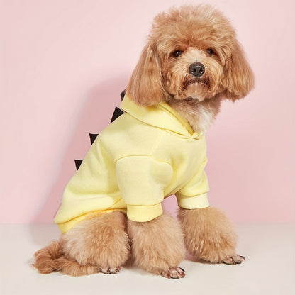 Dog Halloween Costume Fleece Dinosaur Hoodie | Pet Outfit Warm 8