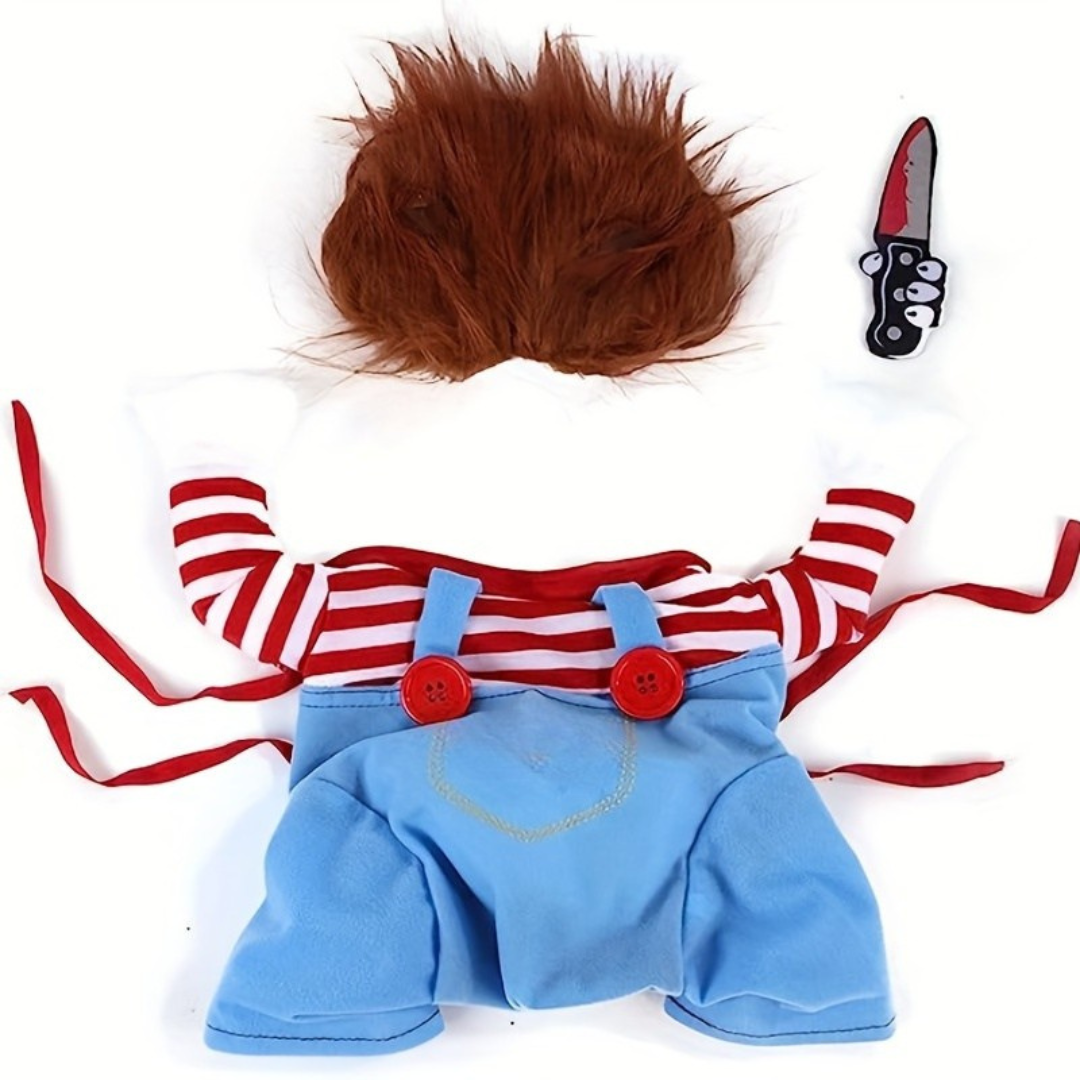 Dog Halloween Costume Plush Funny Outfit | Scary Doll Design 2