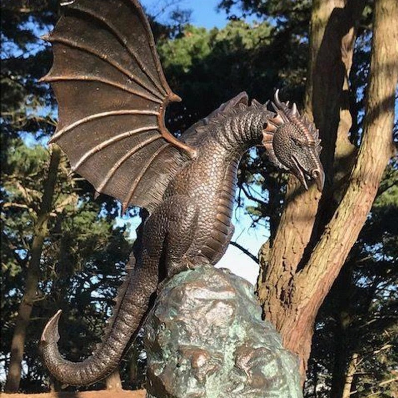 Draconis | Enchanting Fire-Breathing Dragon Fountain Sculpture 1
