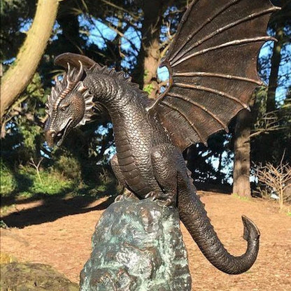 Draconis | Enchanting Fire-Breathing Dragon Fountain Sculpture 2