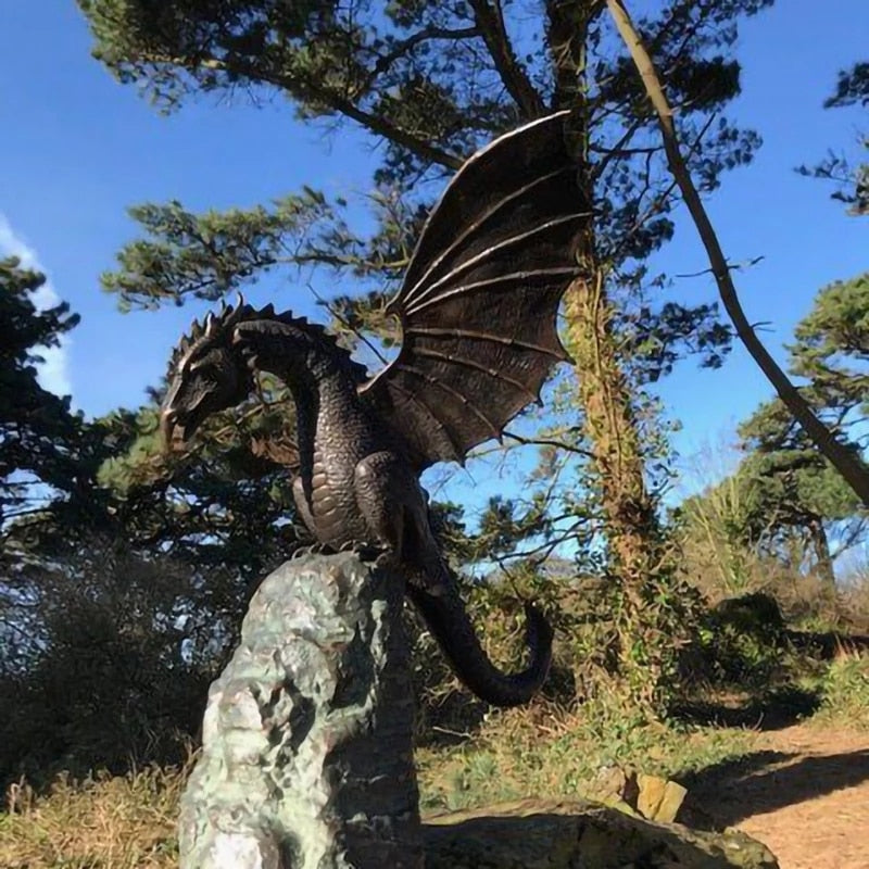 Draconis | Enchanting Fire-Breathing Dragon Fountain Sculpture 5
