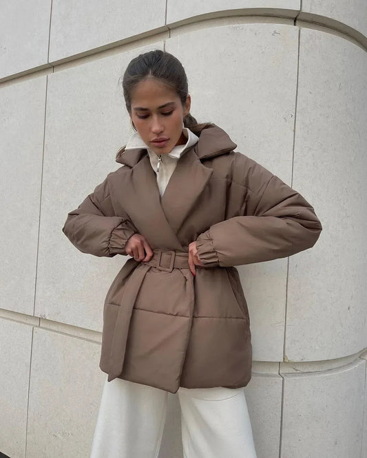 Dulcian Belted Puffer Jacket 0