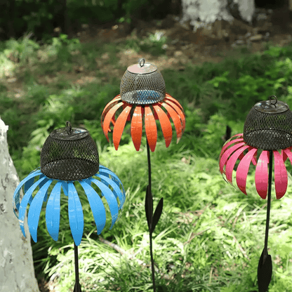 Durable Metal Bird Feeder House with Elegant Sunflower Design – Weather Resistant Garden Decor 3