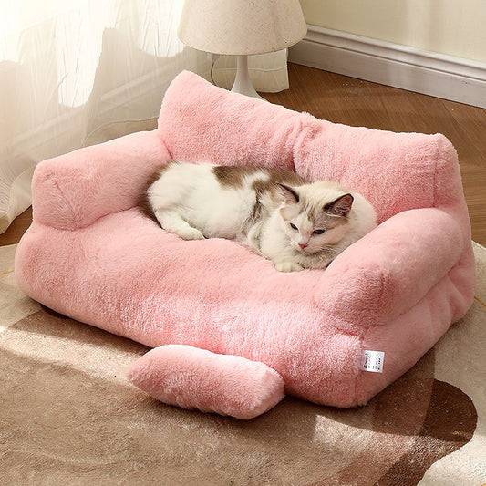 Plush Fleece Dog Sofa Bed for Ultimate Comfort – Spacious and Machine Washable Cat Sofa-1