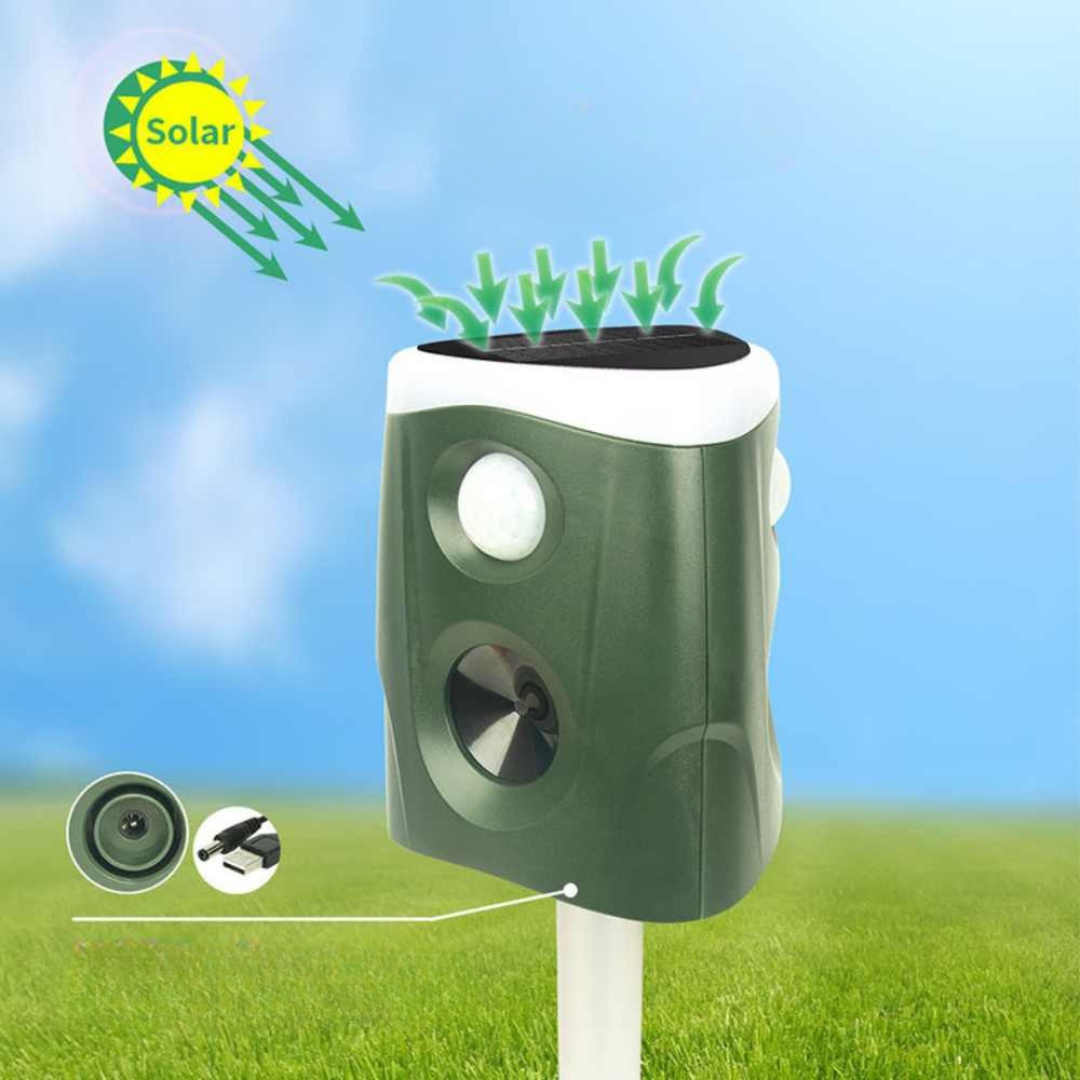 EcoGuard | Eco-Friendly Solar-Powered Ultrasonic Cat & Squirrel Repellent 2