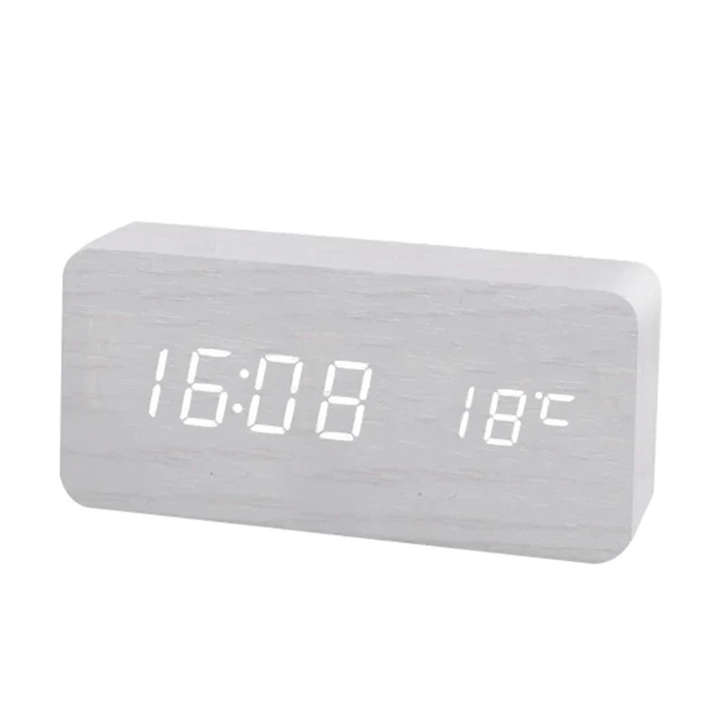 EcoWood | Modern Elegant Digital Wooden Alarm Clock with LED Display 5