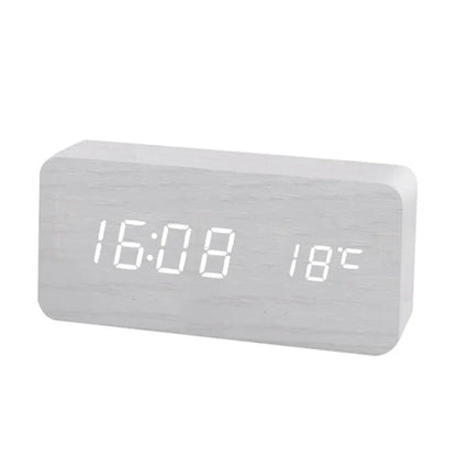 EcoWood | Modern Elegant Digital Wooden Alarm Clock with LED Display 5