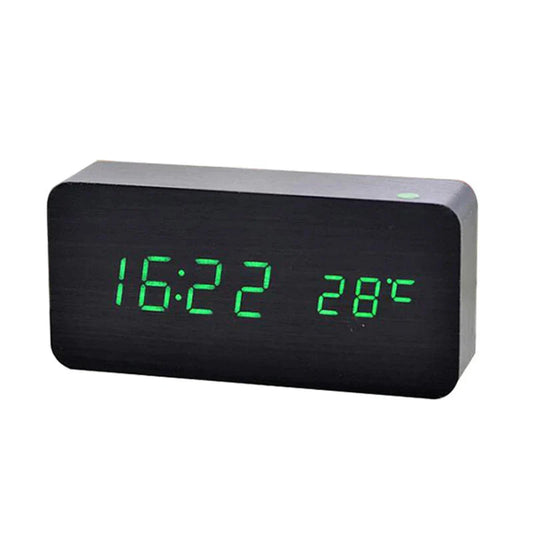 EcoWood | Stylish Modern Silent Digital Alarm Clock with LED Display 3