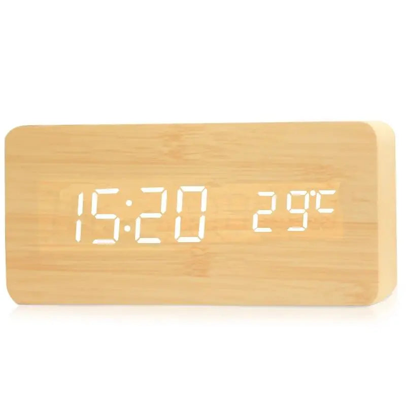 EcoWood | Stylish Modern Silent Digital Alarm Clock with LED Display 4