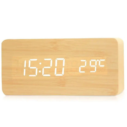 EcoWood | Stylish Modern Silent Digital Alarm Clock with LED Display 4