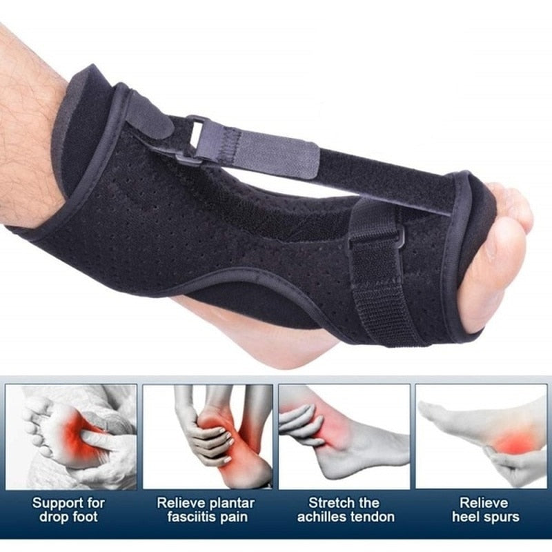 Adjustable Dorsal Night Splint with Plantar Drop Orthotic Brace for Heel Pain Relief-6