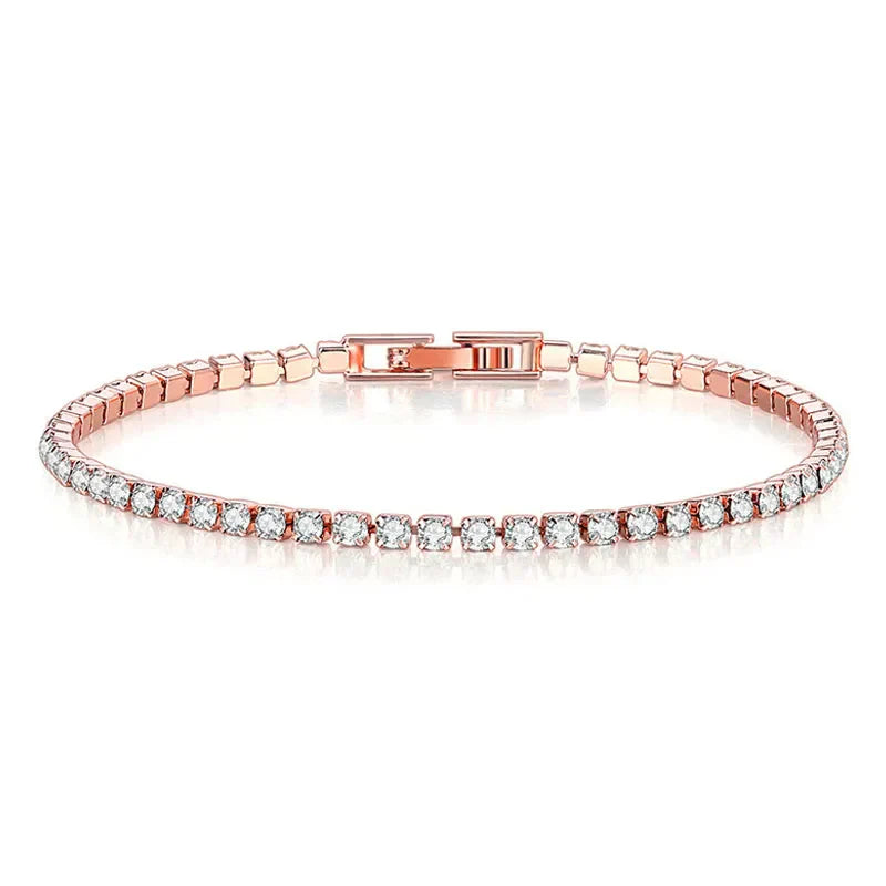 EleganceSparkle | Chic Dazzling Sterling Silver Tennis Bracelet for Women 6