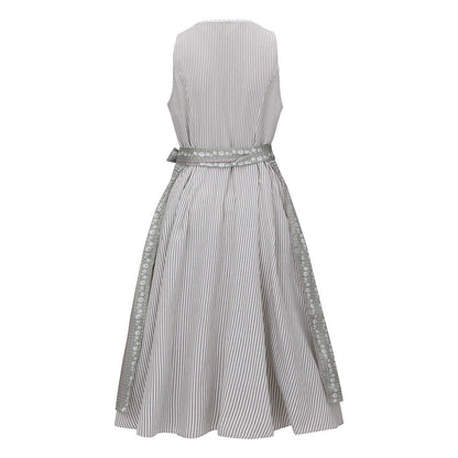 Elegant blue dirndl – Oktoberfest | Three-piece with blouse and decorative apron 1