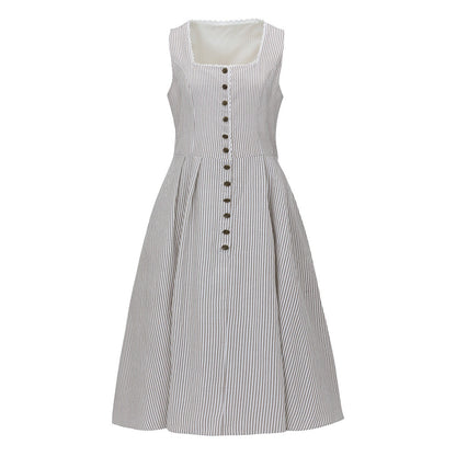 Elegant blue dirndl – Oktoberfest | Three-piece with blouse and decorative apron 2