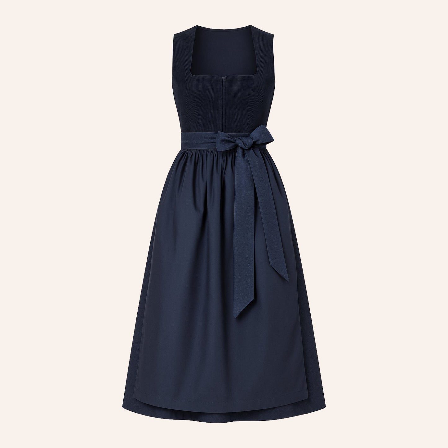 Elegant dirndl dress in navy blue – Oktoberfest | Stylish traditional dress with apron 1