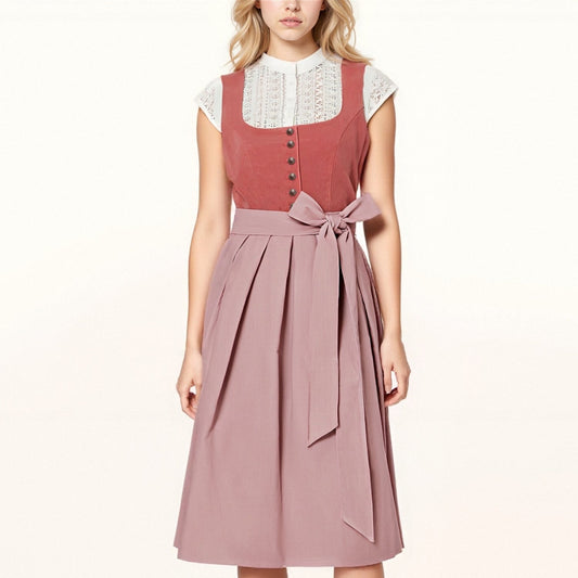 Elegant dirndl dress with apron – Oktoberfest | Traditional costume dress for a stylish appearance 0