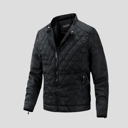 Elegant men's padded jacket in transitional style 0