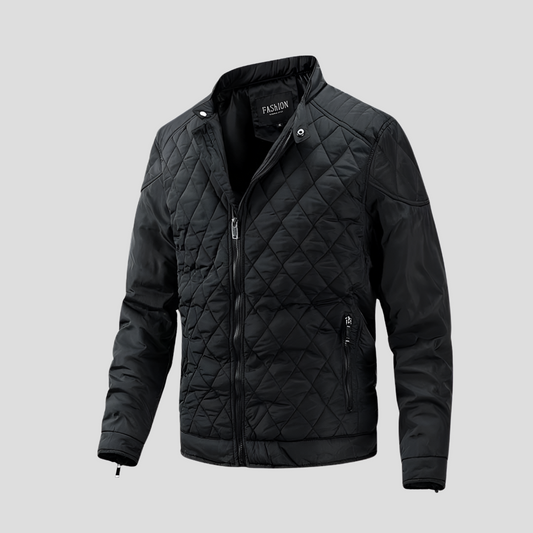 Elegant men's padded jacket in transitional style 0