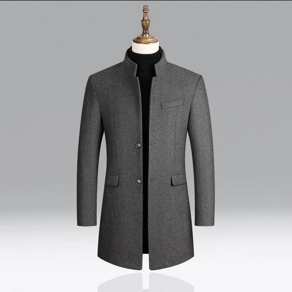Elegant wool classic men's coat, timeless formal layer 3