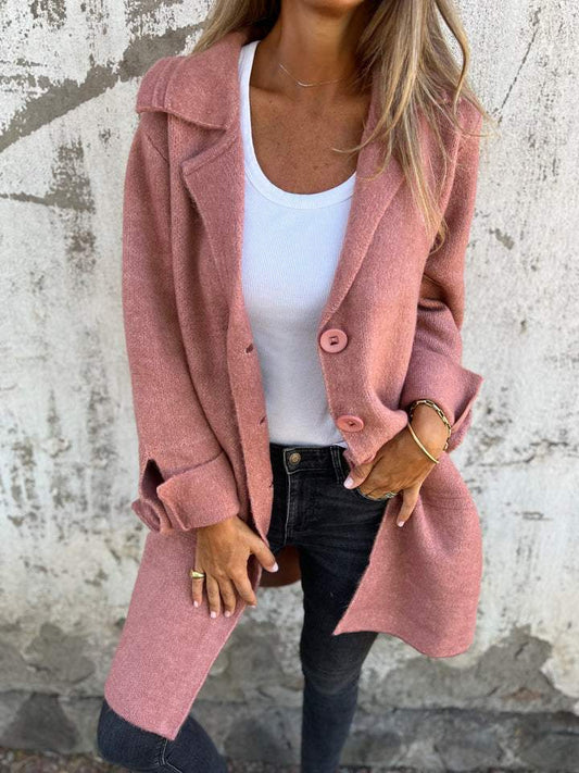 Elena | Classic Elegant Wool Blend Long Coat for Women 0