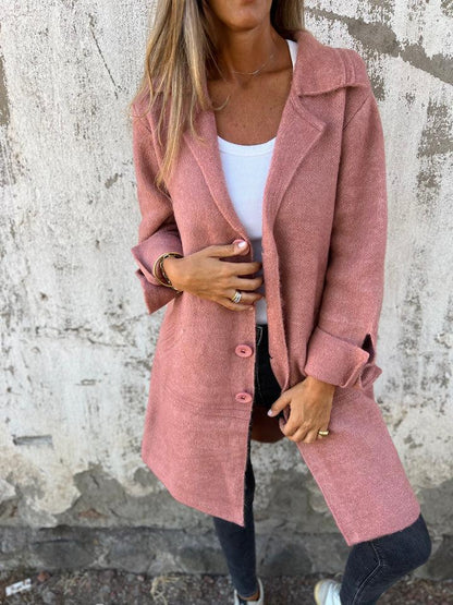 Elena | Classic Elegant Wool Blend Long Coat for Women 1