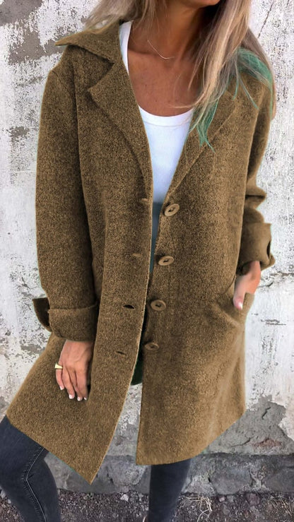 Elena | Classic Elegant Wool Blend Long Coat for Women 10