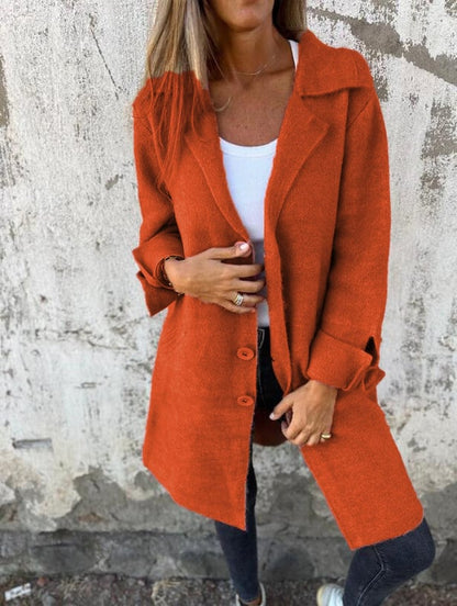 Elena | Classic Elegant Wool Blend Long Coat for Women 11