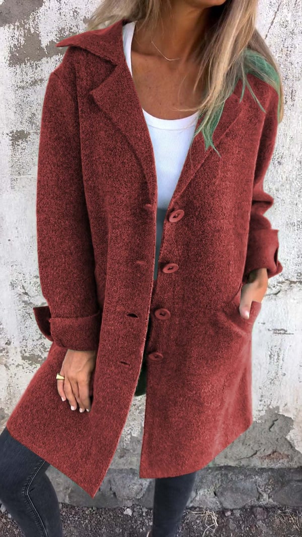 Elena | Classic Elegant Wool Blend Long Coat for Women 12