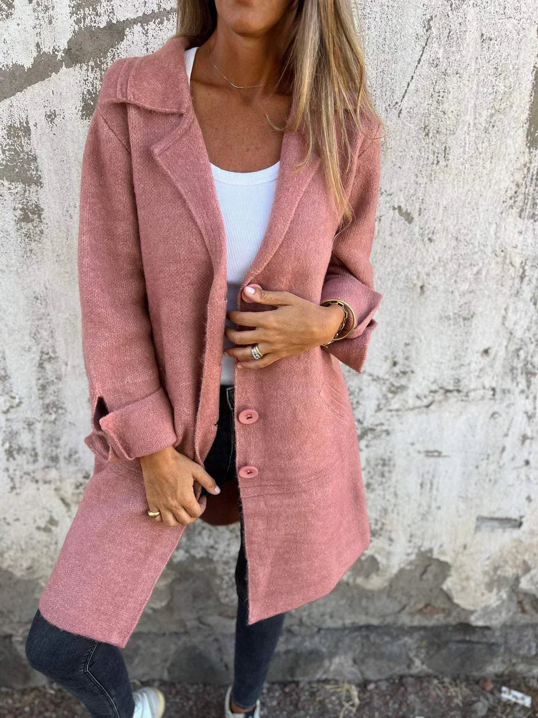 Elena | Classic Elegant Wool Blend Long Coat for Women 2