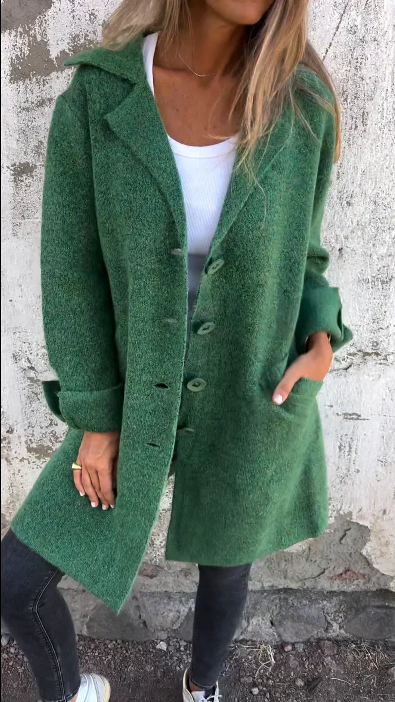 Elena | Classic Elegant Wool Blend Long Coat for Women 5