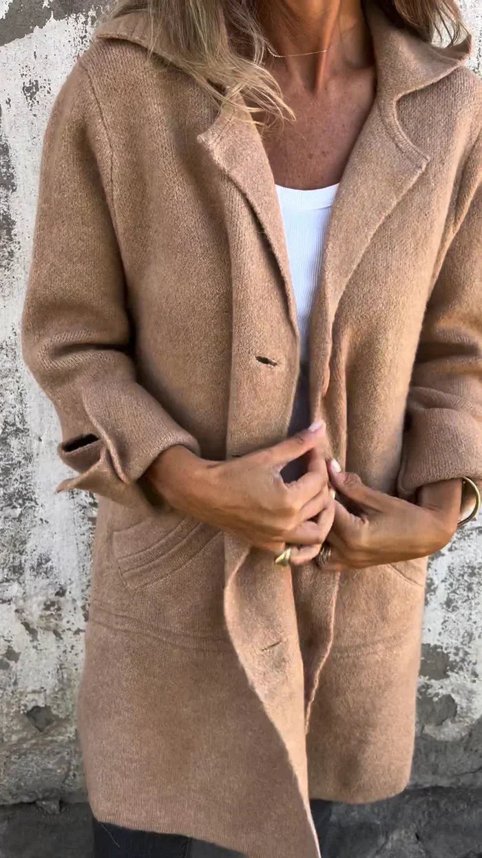 Elena | Classic Elegant Wool Blend Long Coat for Women 6