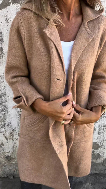 Elena | Classic Elegant Wool Blend Long Coat for Women 6