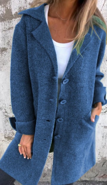 Elena | Classic Elegant Wool Blend Long Coat for Women 8