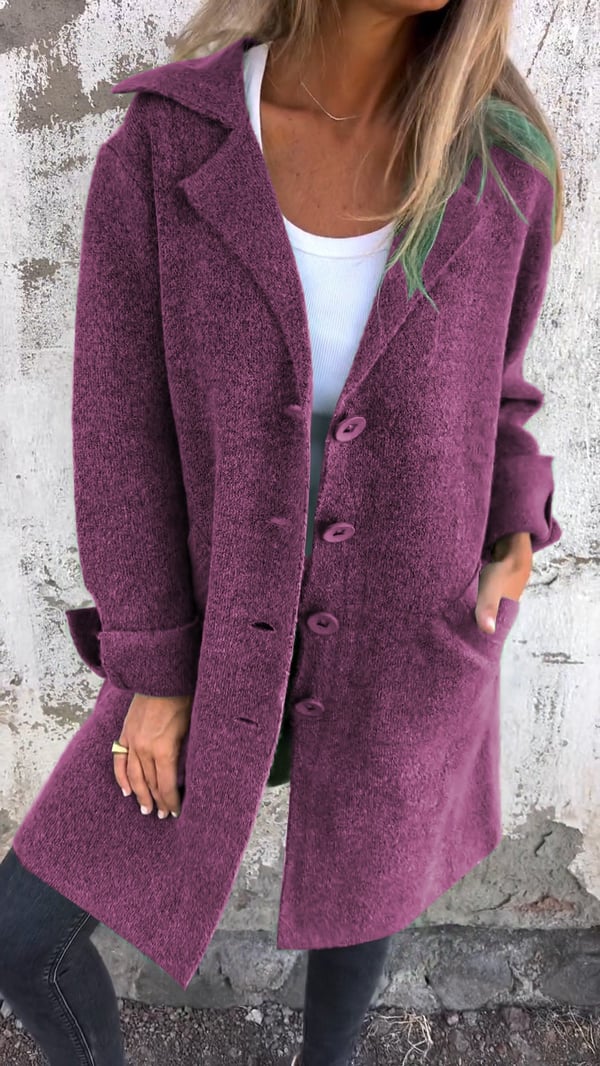 Elena | Classic Elegant Wool Blend Long Coat for Women 9