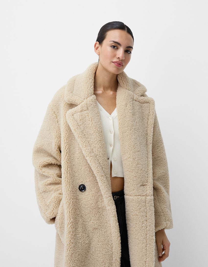 Elena | Cozy Oversized Faux Fur Winter Coat with Lapel for Women 1