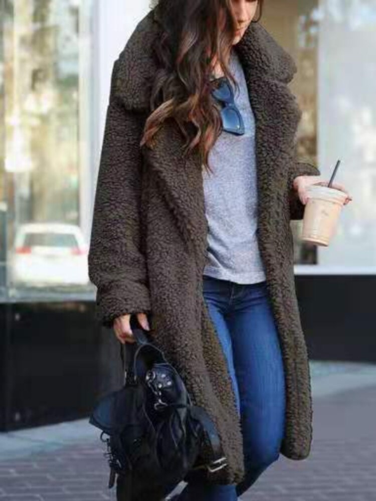 Elena | Cozy Oversized Teddy Winter Coat with Lapel Collar for Women 3