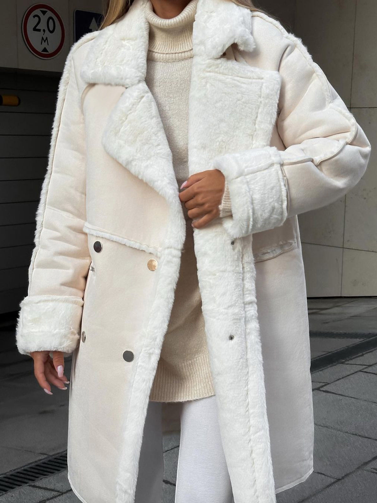 Elena | Cozy Plush Plus Size Winter Coat with Lapel Collar for Women 1