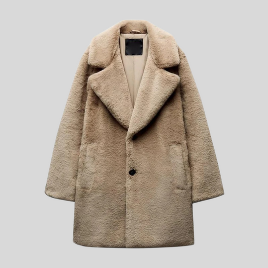 Elena | Cozy Soft Oversized Winter Coat with Lapel Collar for Women 0