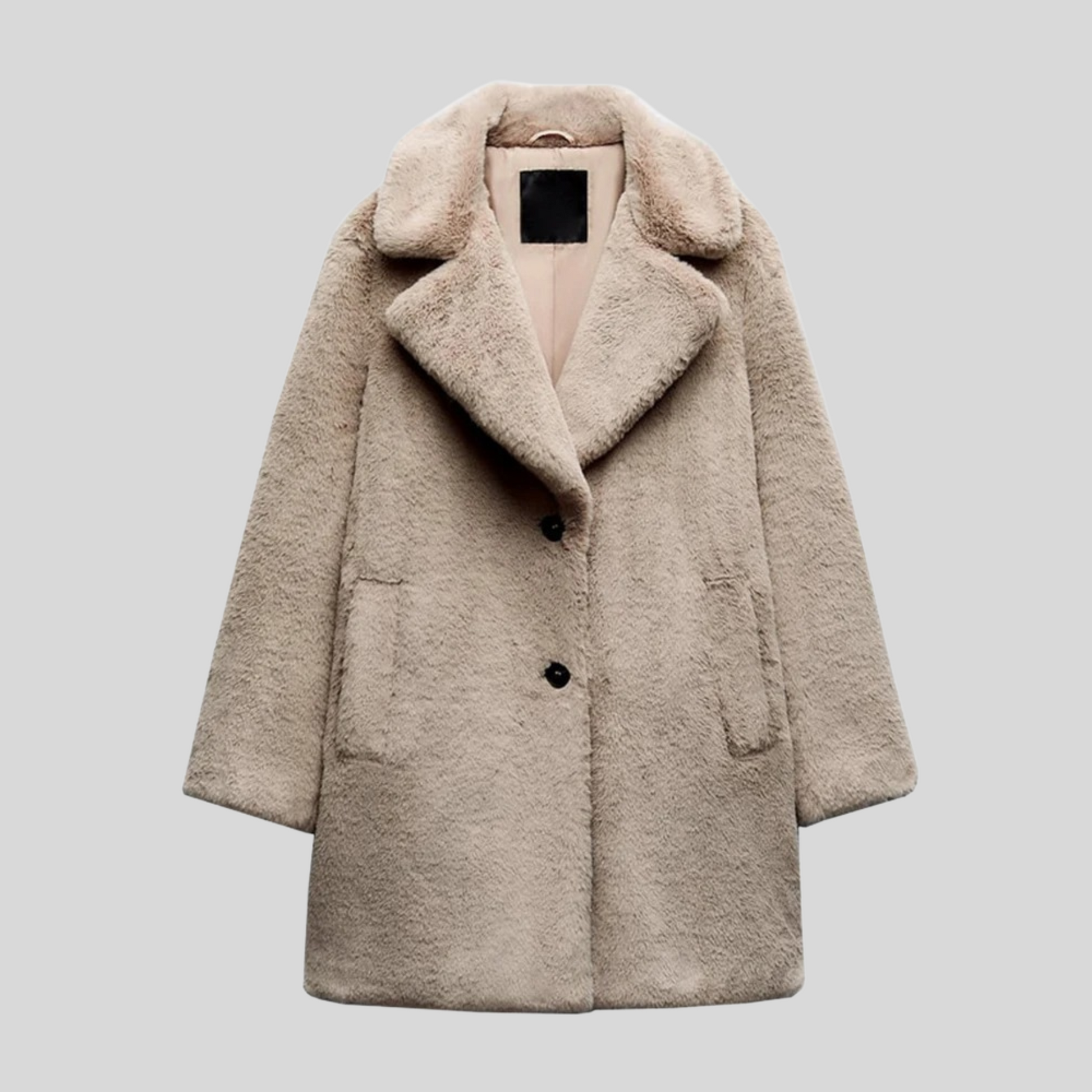 Elena | Cozy Soft Oversized Winter Coat with Lapel Collar for Women 1