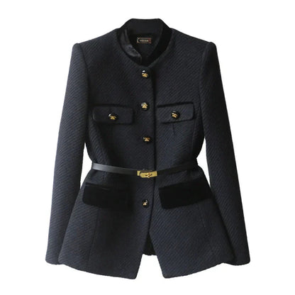 Elena | Elegant Tailored Mid-Length Wool Coat for Women (65) 0