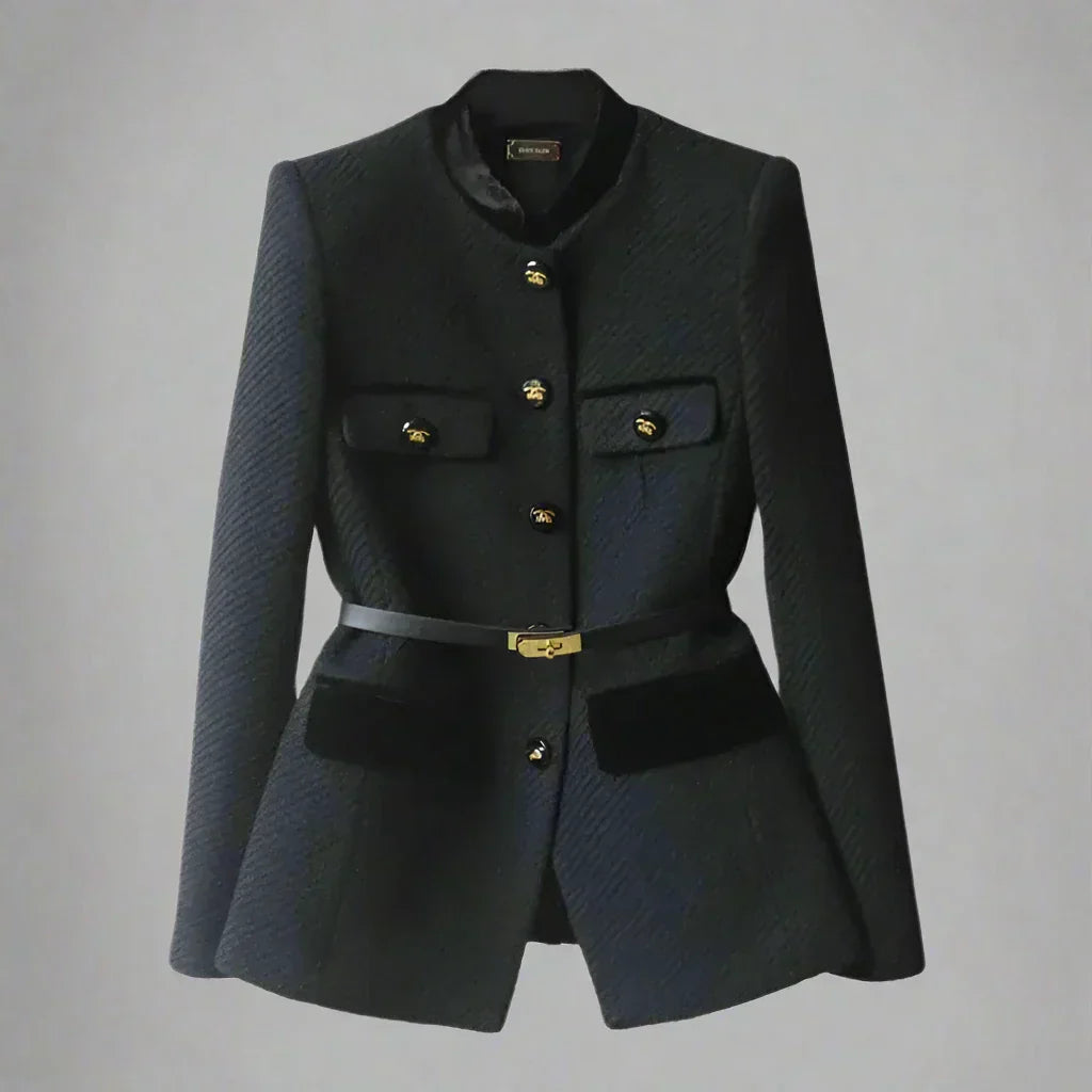 Elena | Elegant Tailored Mid-Length Wool Coat for Women (65) 1