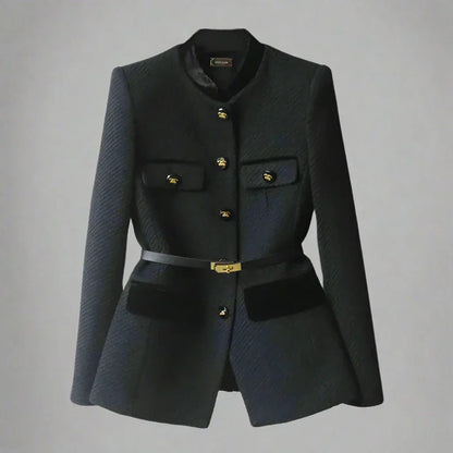 Elena | Elegant Tailored Mid-Length Wool Coat for Women (65) 1