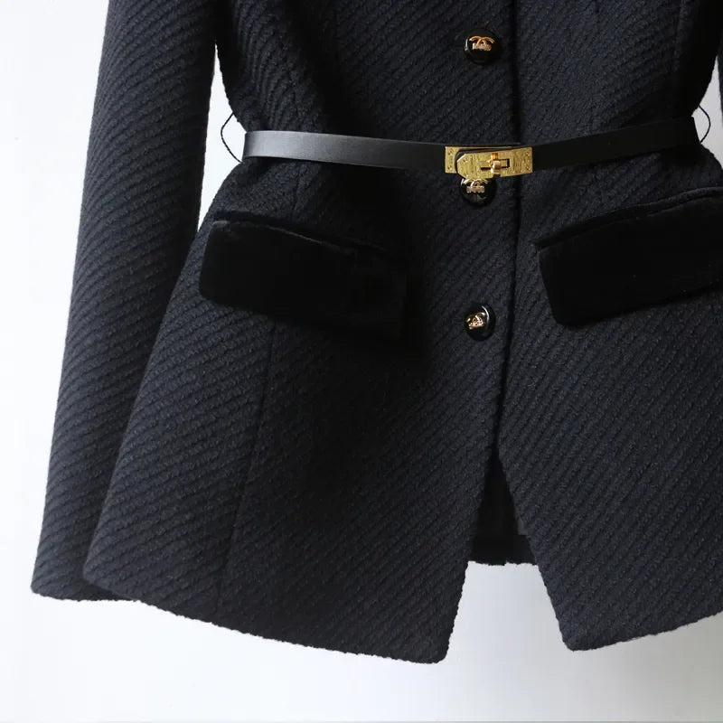Elena | Elegant Tailored Mid-Length Wool Coat for Women (65) 4