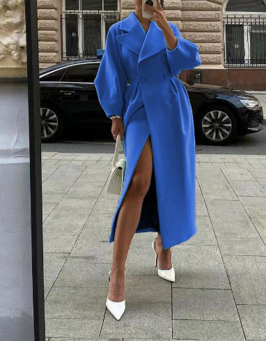 Elena | Elegant Tailored Wool Winter Coat with Oversized Lapel for Women 2