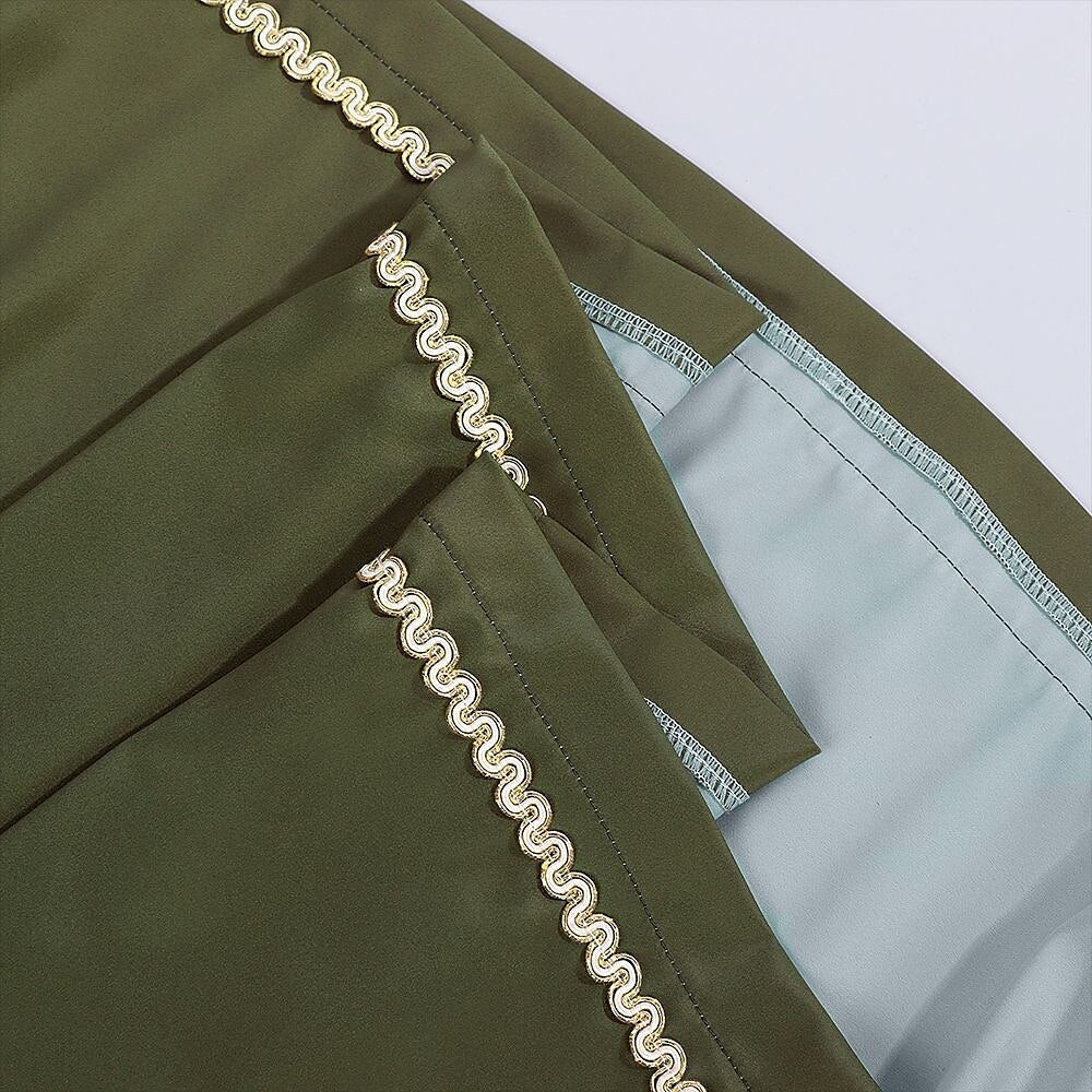 Embroidered dirndl dress in green – Oktoberfest | Elegant traditional dress with apron 5