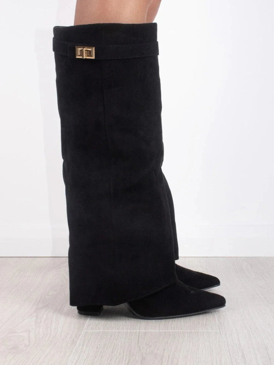 Emily | Elegant Black Knee High Boots for Women 2