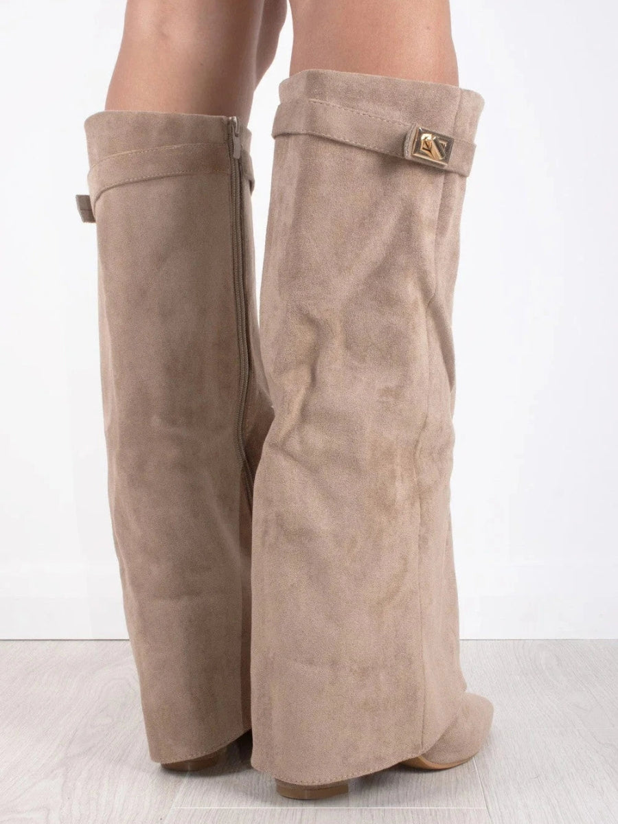 Emily | Elegant Black Knee High Boots for Women 8