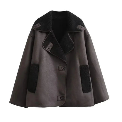 Emily | Elegant Warm Leather Jacket Women 5