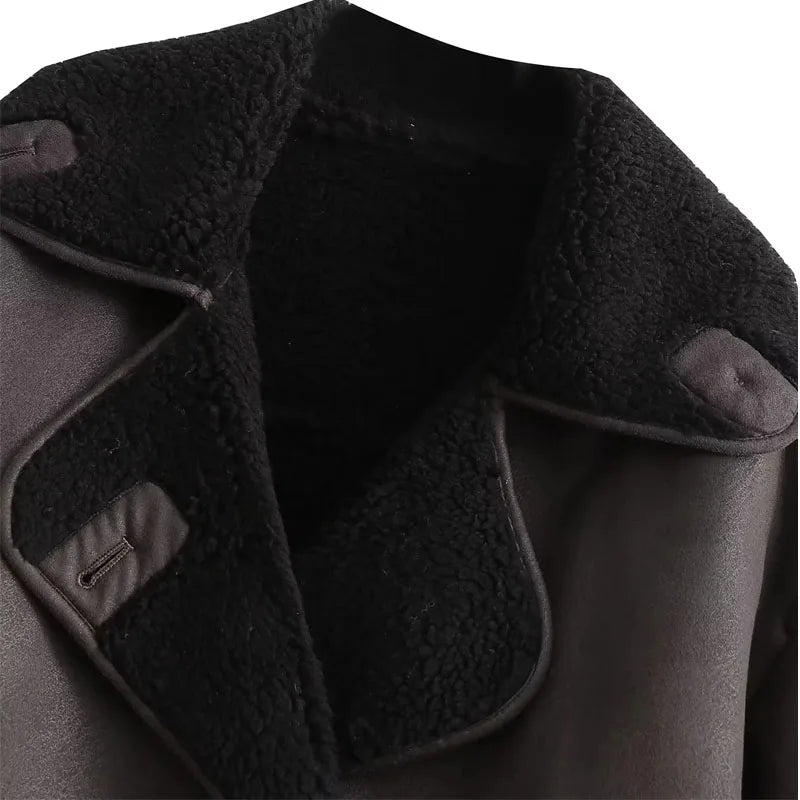 Emily | Elegant Warm Leather Jacket Women 7