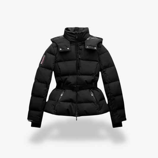 Emily | Sleek Black Waterproof Puffer Jacket 0